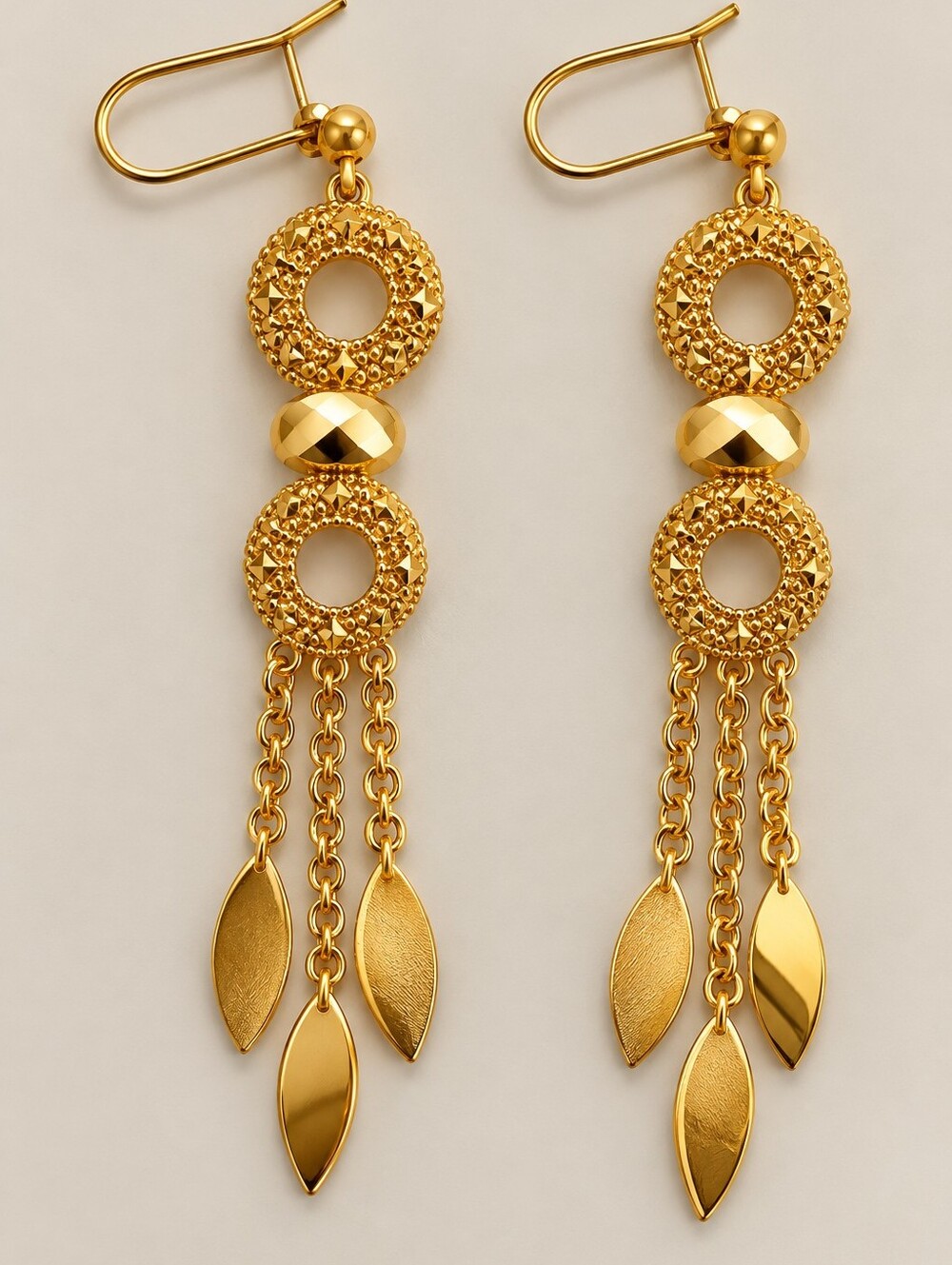 Elegant Gold Dangle Earrings | 18K Gold-Plated